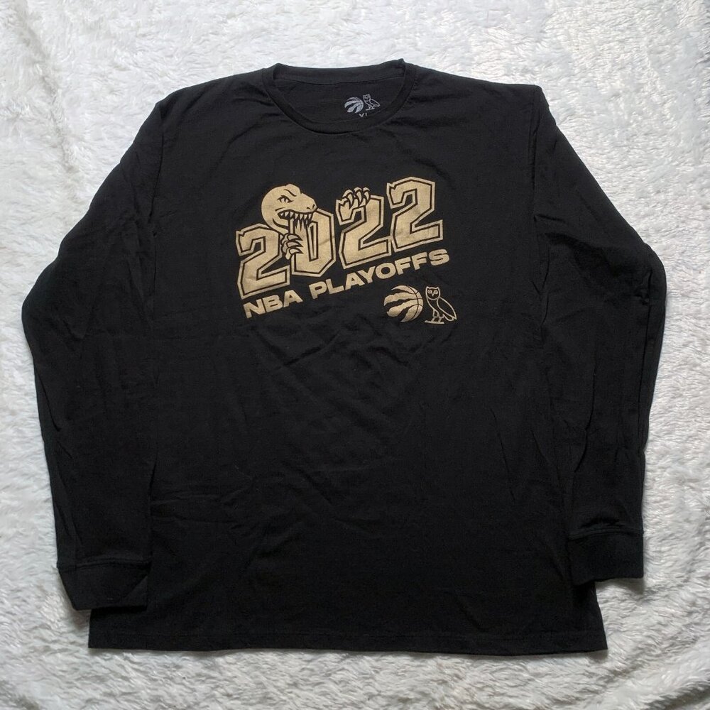 Octobers Very Own OVO Toronto Raptors 2022 NBA Playoffs Long Sleeve Shirt XL